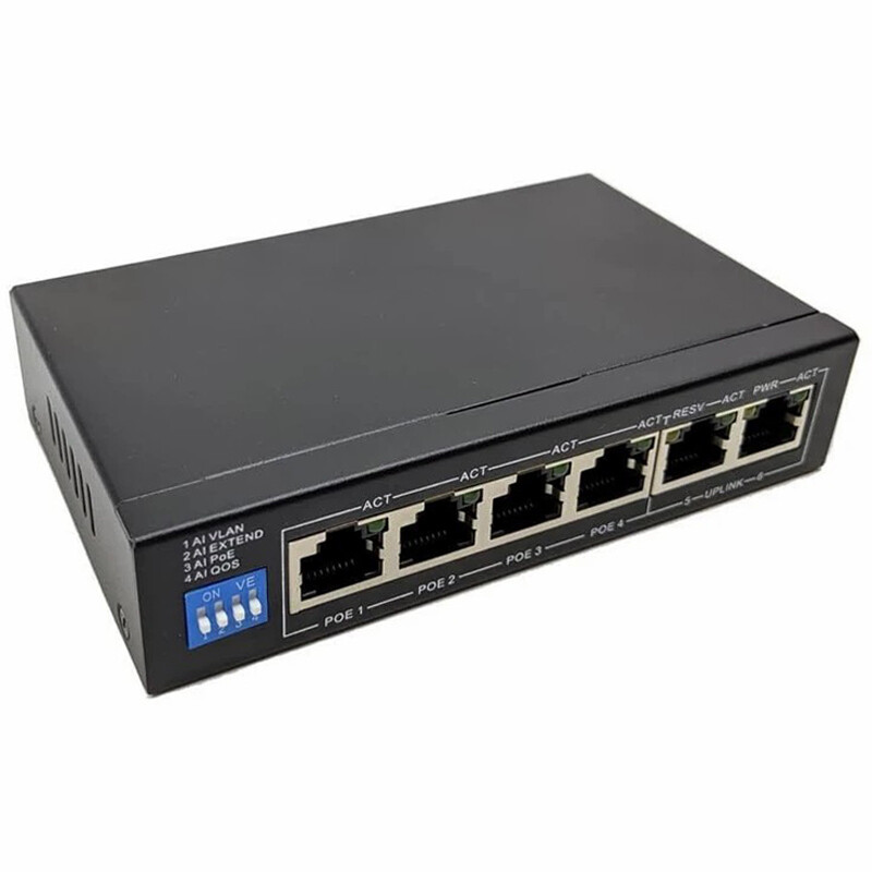 سوییچ 6 پورت POE دی لینک DGS-F1006P-E - 2
