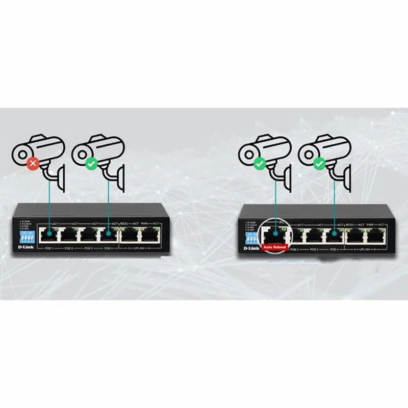 سوییچ 6 پورت POE دی لینک DGS-F1006P-E - 7