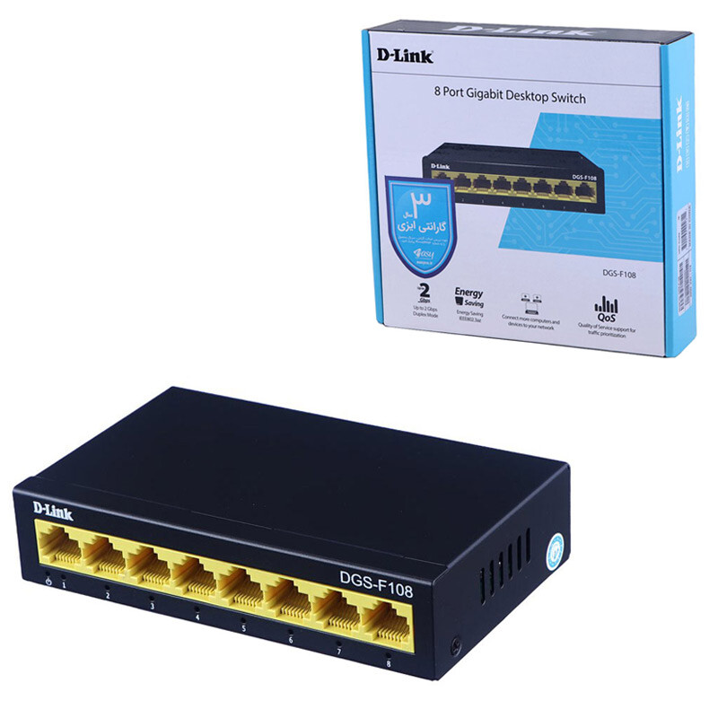 سوییچ 8 پورت دی لینک DGS-F108