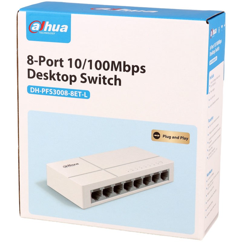 سوییچ Dahua DH-PFS3008-8ET-L 8Port - 2