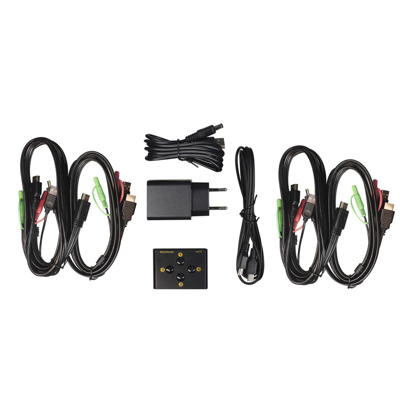 سوییچ KVM اتوماتیک چهار پورت کی نت پلاس KP-H624 - 4