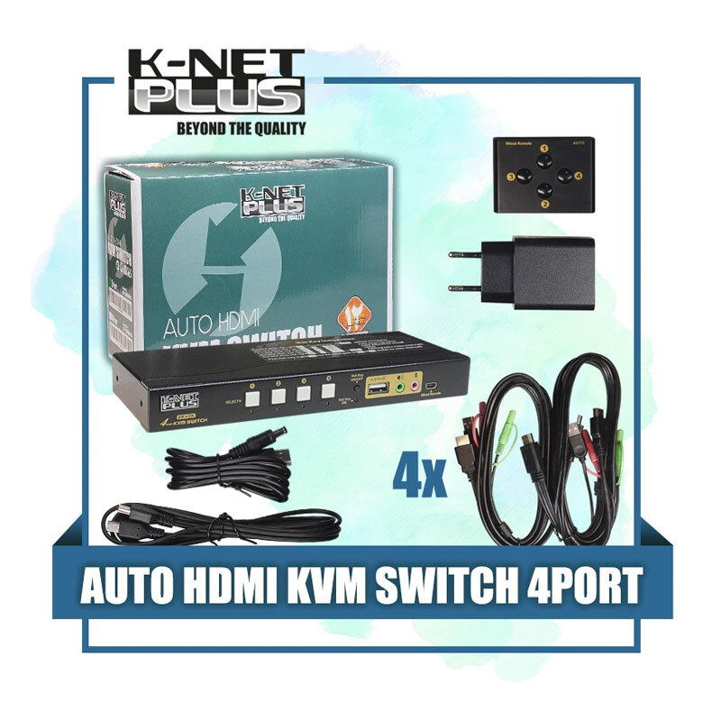 سوییچ KVM اتوماتیک چهار پورت کی نت پلاس KP-H624 - 5