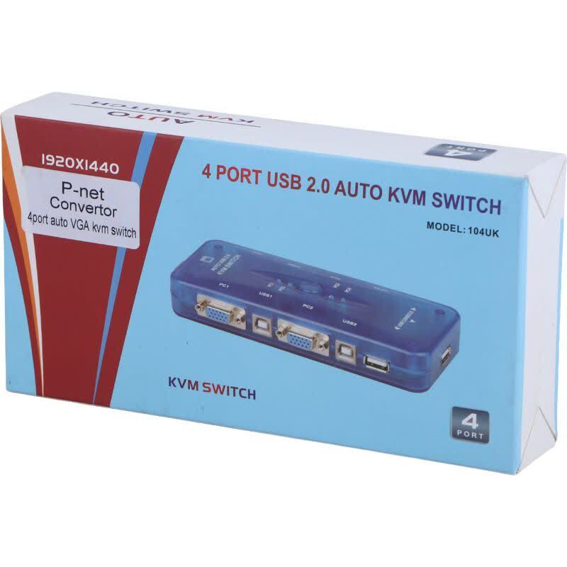 سوییچ KVM اتوماتیک چهار پورت پی نت 104UK - 2