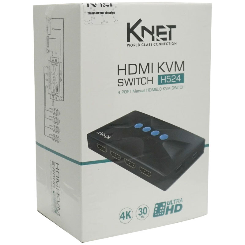 سوییچ KVM چهار پورت کی نت K-H524 - 2