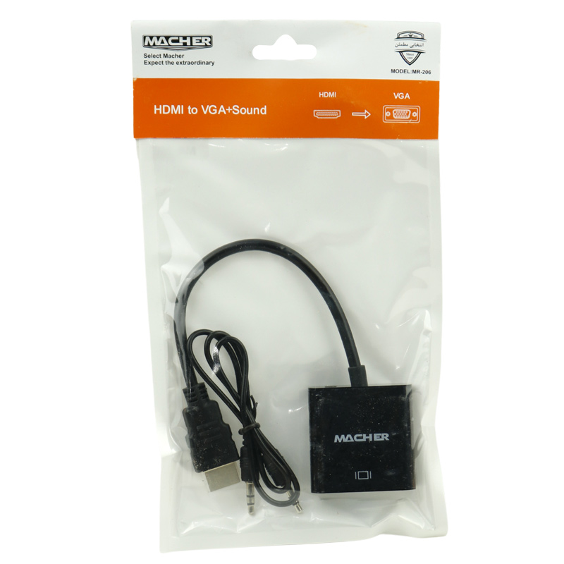 تبدیل HDMI به VGA مچر MR-206 + کابل صدا - 7