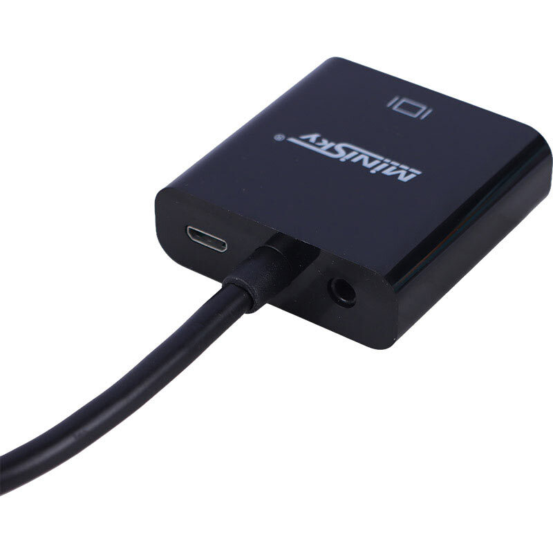 تبدیل HDMI به VGA مینی اسکای + کابل صدا و کابل Micro USB - 4