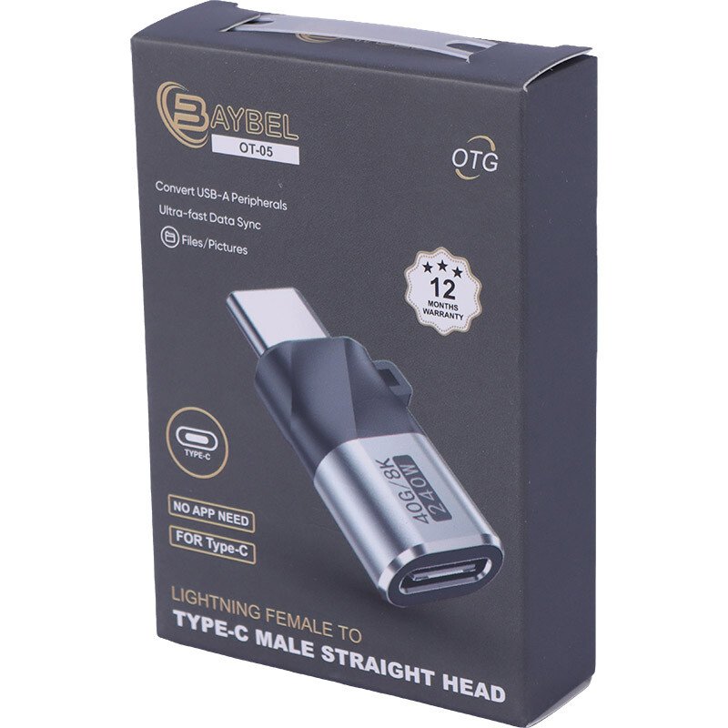 تبدیل OTG لایتنینگ به تایپ سی بایبل OT-05 - 8