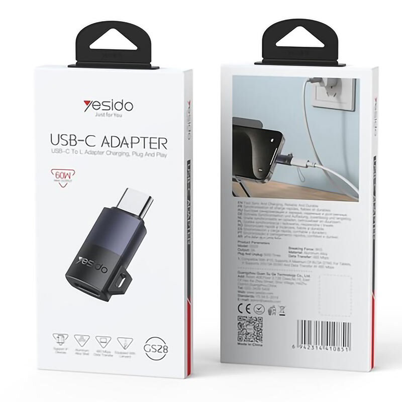 تبدیل OTG لایتنینگ به تایپ سی یسیدو GS28 - 5