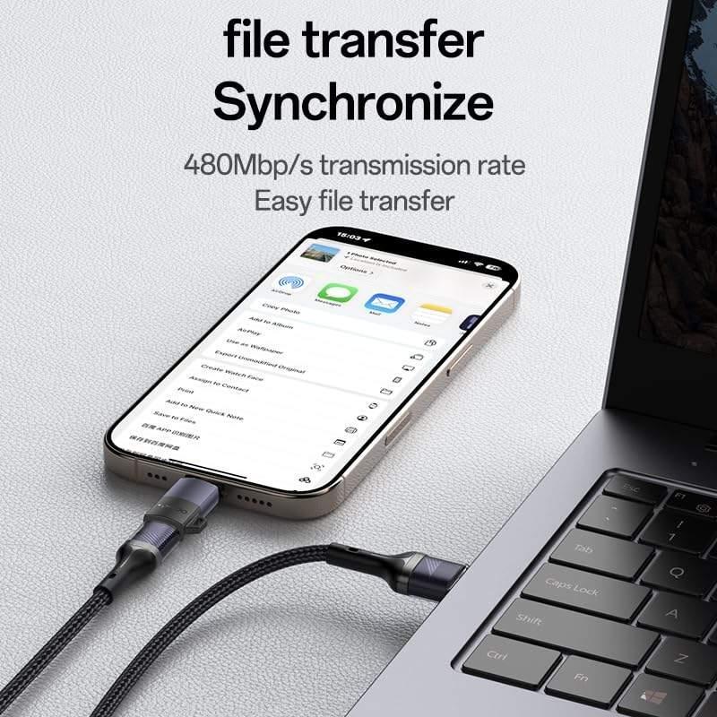 تبدیل OTG لایتنینگ به تایپ سی یسیدو GS28 - 7