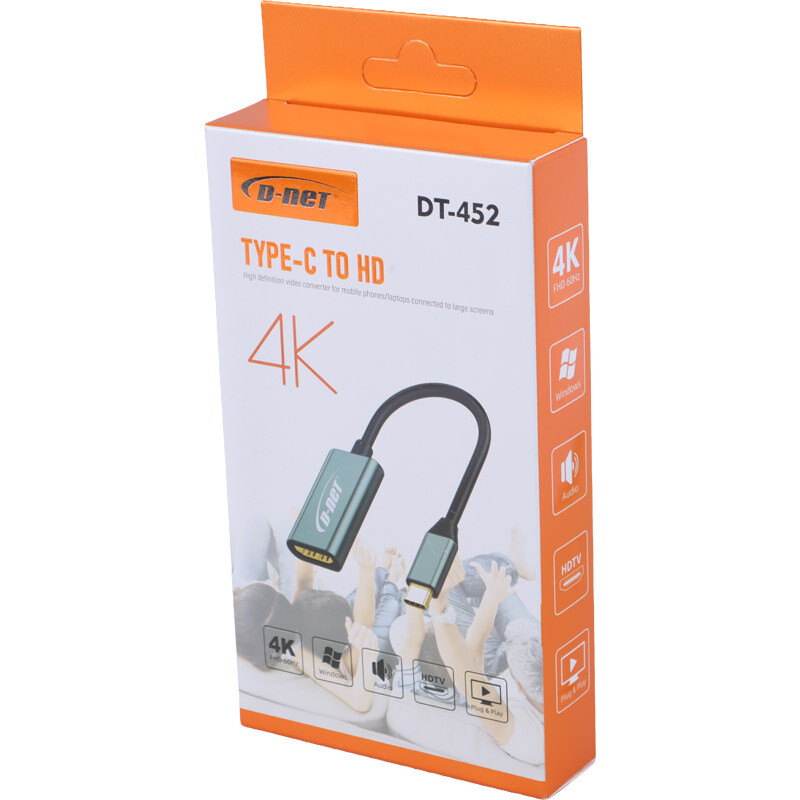 تبدیل Type-C به HDMI دی نت DT-452 - 4