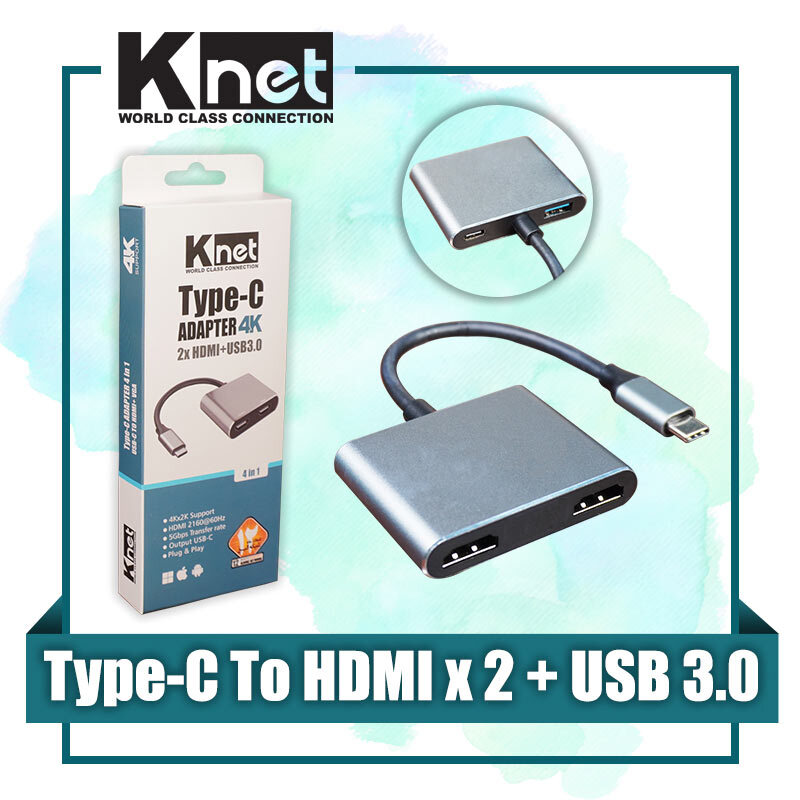 تبدیل Type-C به HDMI/Type-C/USB3.0 کی نت K-CO18 - 4