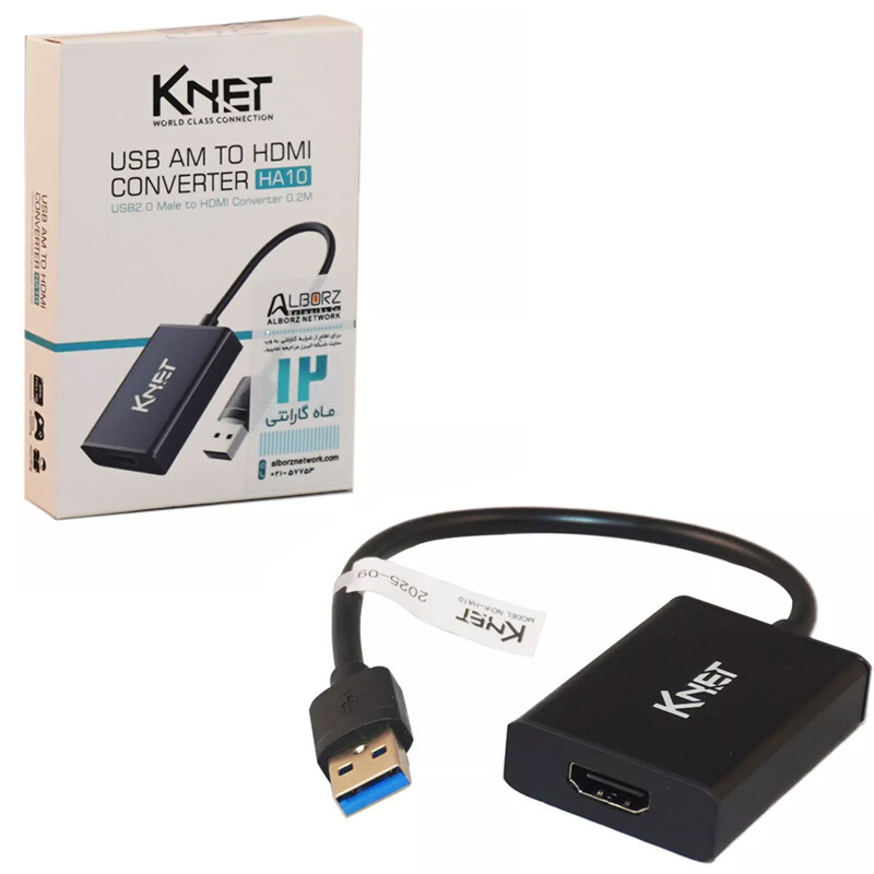 تبدیل USB به HDMI کی نت K-HA10