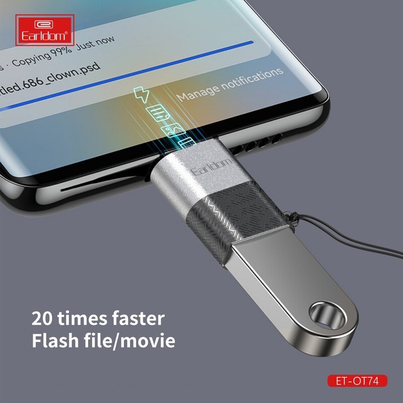 تبدیل USB OTG به لایتنینگ ارلدام ET-OT74 - 7