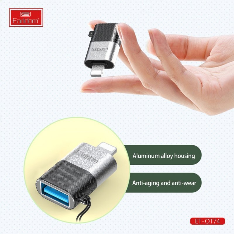 تبدیل USB OTG به لایتنینگ ارلدام ET-OT74 - 8