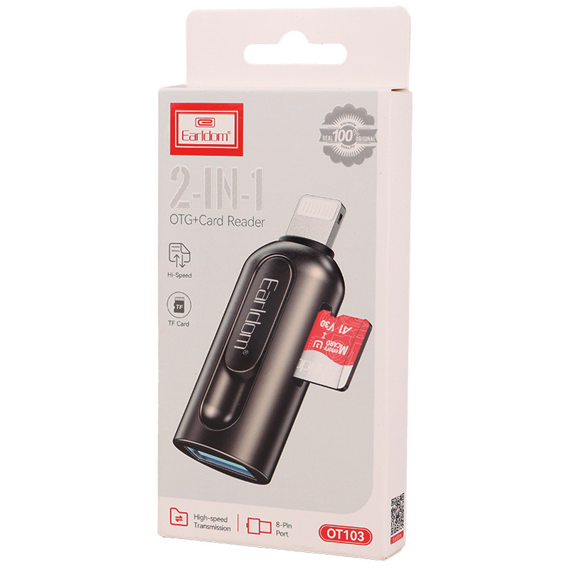 تبدیل USB OTG به Lightning ارلدام ET-OT103 - 2