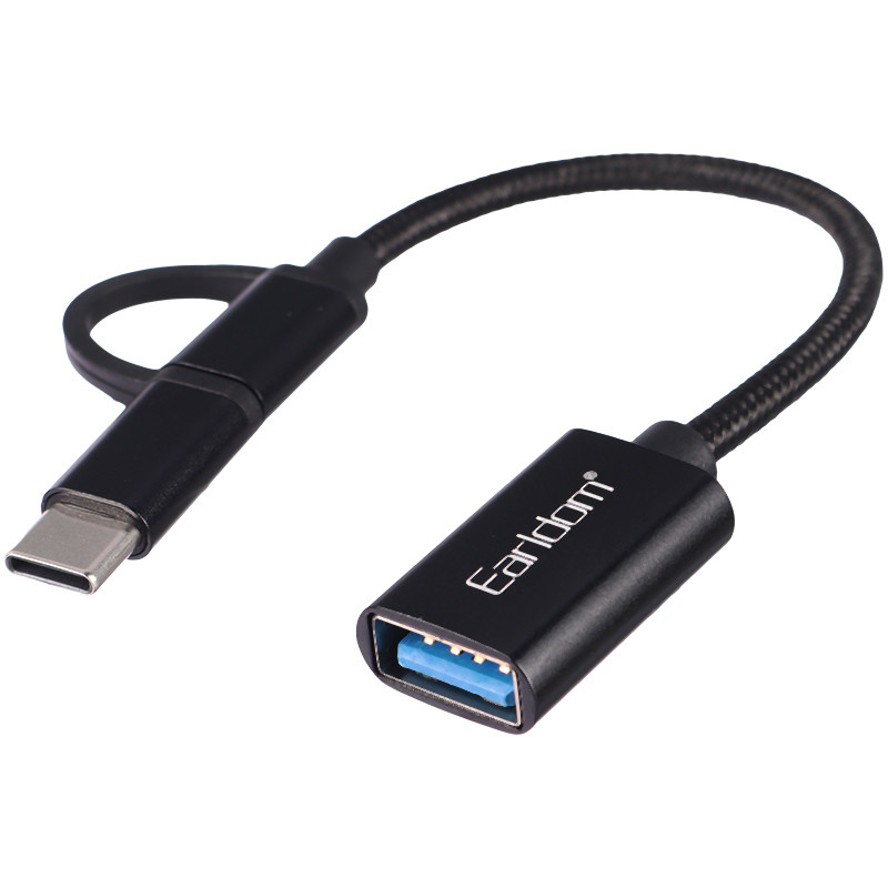 تبدیل USB OTG به MicroUSB / Type-C ارلدام ET-OT84 - 3