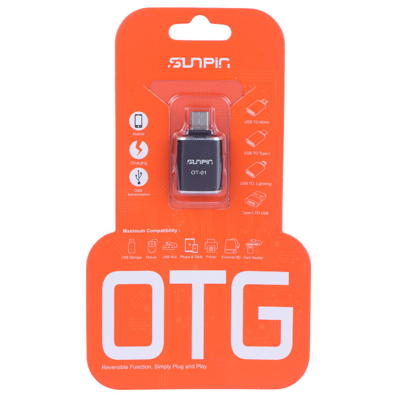 تبدیل USB OTG به میکرو یو اس بی سان پین OT-01 - 2