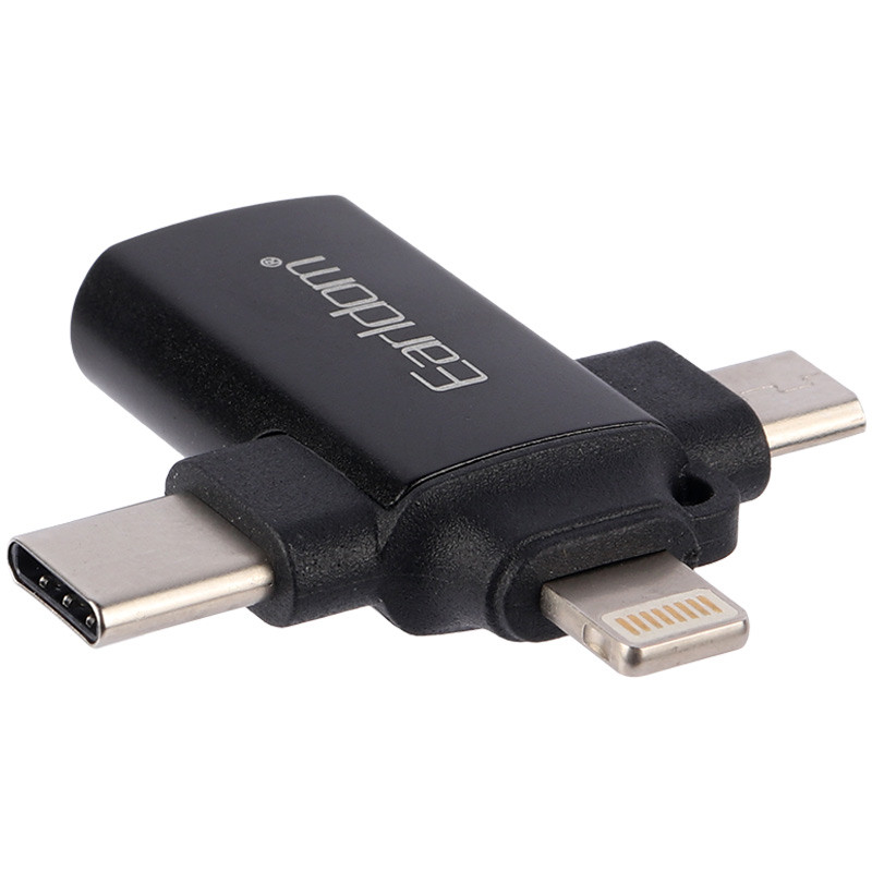 تبدیل USB OTG به میکرو یو اس بی / تایپ سی / لایتنینگ ارلدام ET-OT80 - 6