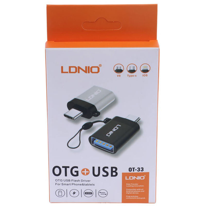 تبدیل USB OTG به تایپ سی الدینیو OT-33 - 4