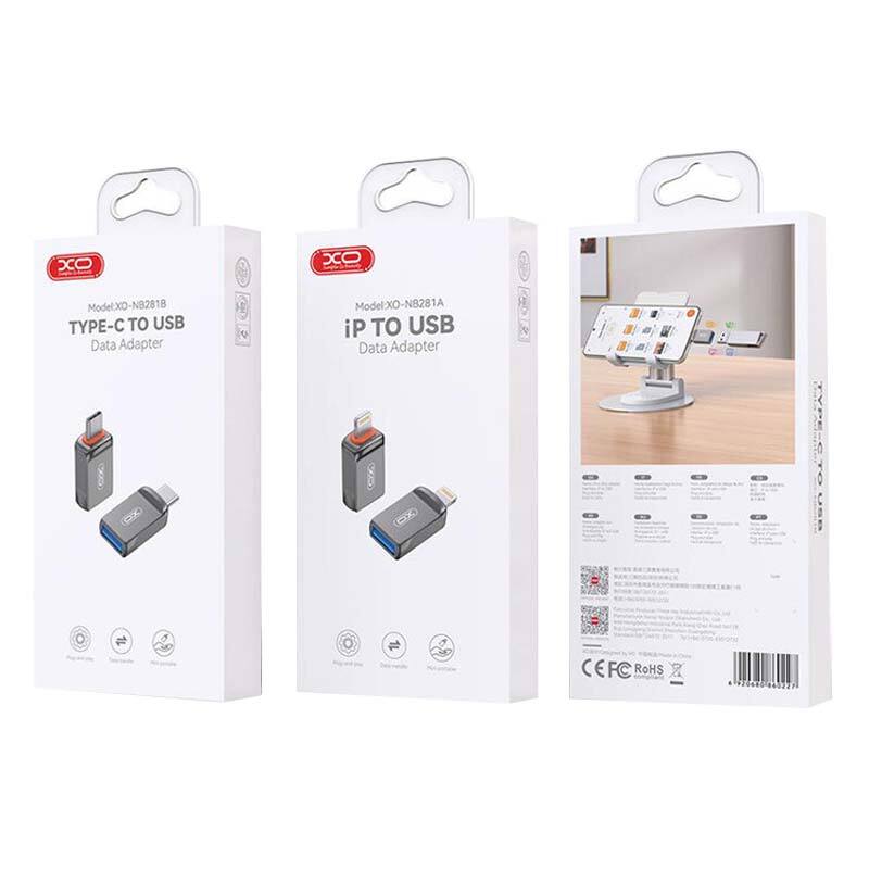 تبدیل USB OTG به تایپ سی ایکس او XO-NB281B - 2