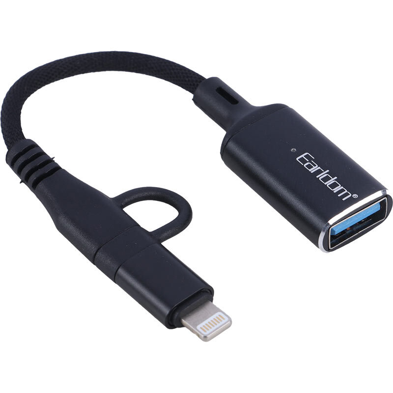تبدیل USB OTG به تایپ سی / لایتنینگ ارلدام ET-OT109CL - 2