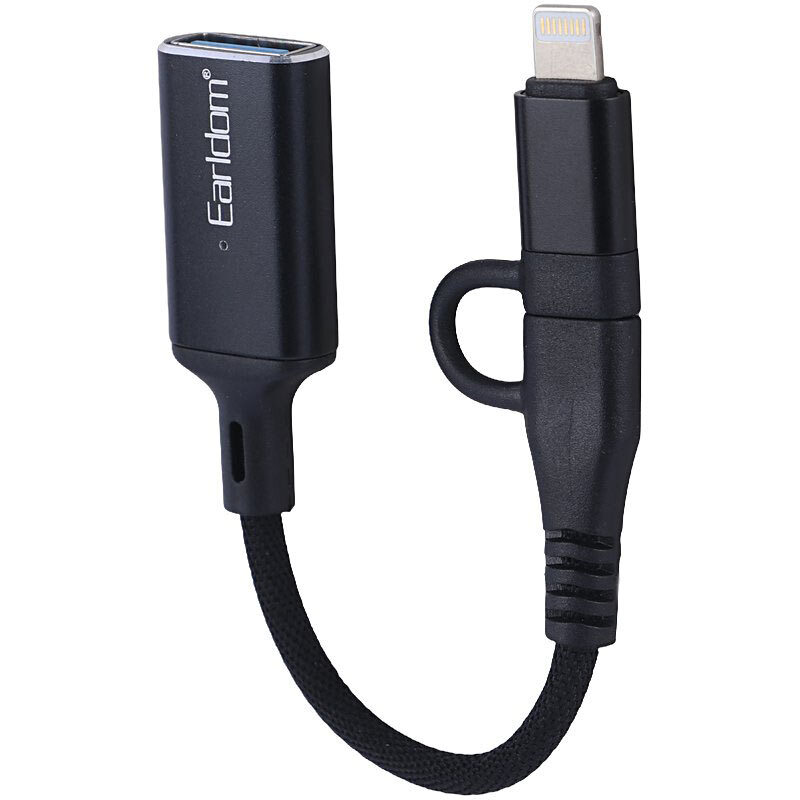 تبدیل USB OTG به تایپ سی / لایتنینگ ارلدام ET-OT109CL - 4