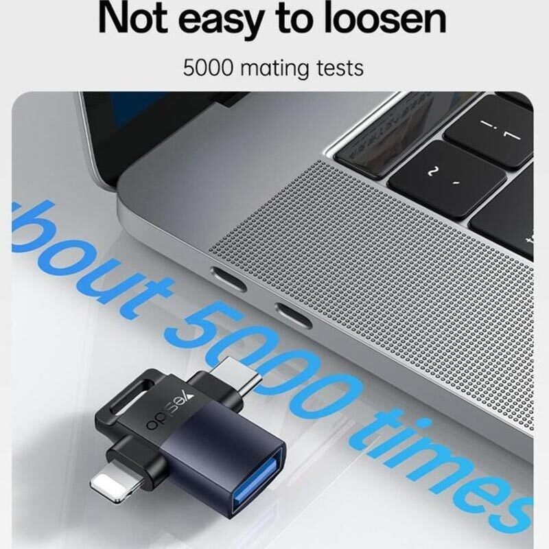 تبدیل USB OTG به تایپ سی / لایتنینگ یسیدو GS35 - 8