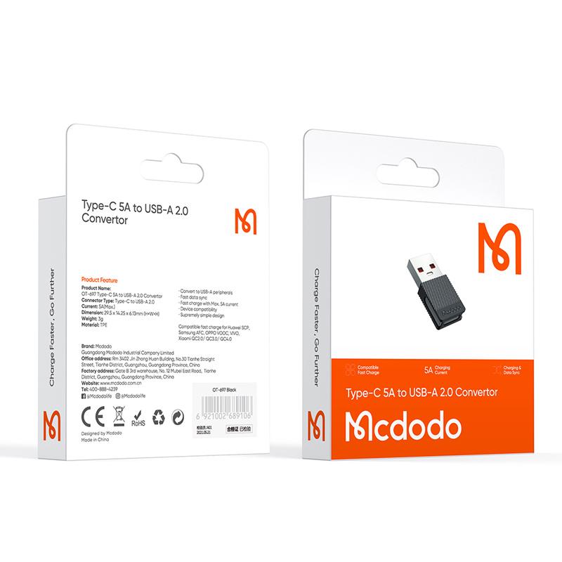 تبدیل USB OTG به تایپ سی مک دودو OT-6970