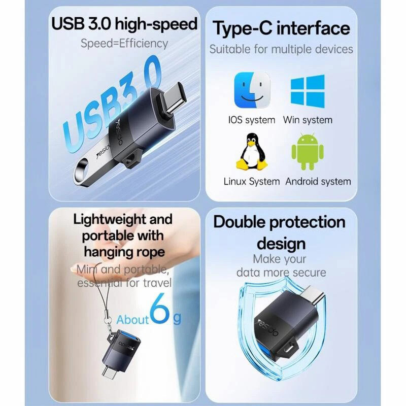 تبدیل USB OTG به تایپ سی یسیدو GS31 - 5