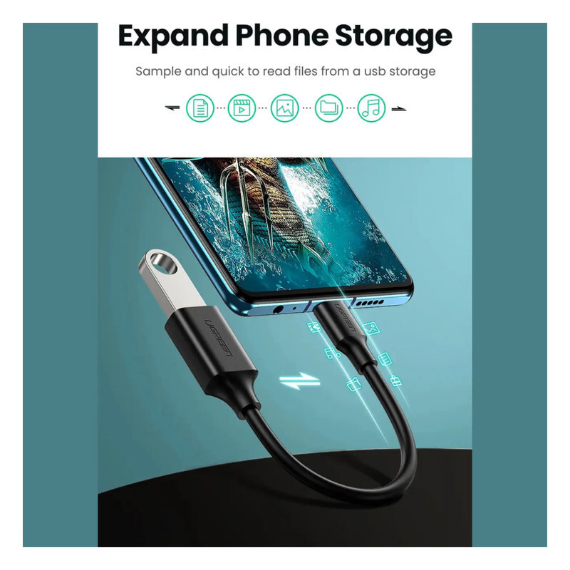 تبدیل USB OTG به تایپ سی یوگرین US154-30701 - 8