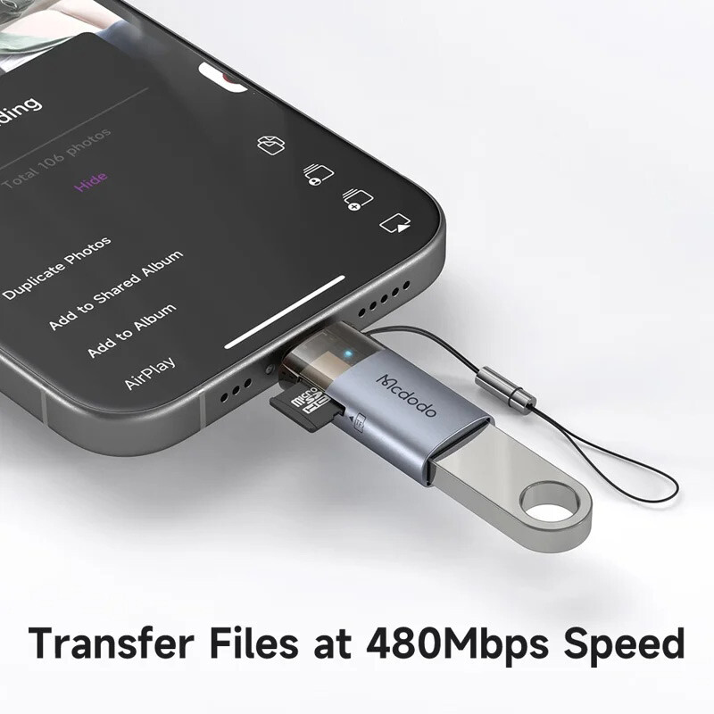 تبدیل USB OTG / TF به لایتنینگ مک دودو OT-785 - 4