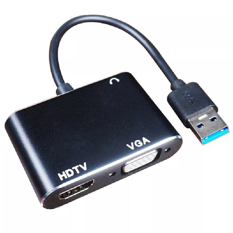 تبدیل USB3.0 به HDMI/VGA کی نت K-CO82 - 2
