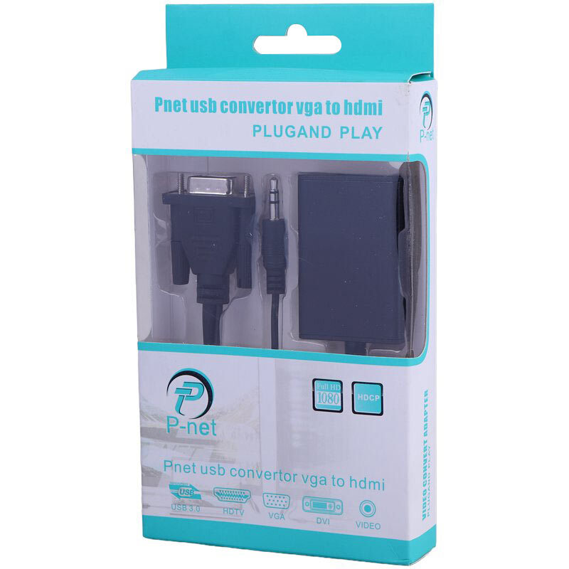 تبدیل VGA به HDMI پی نت + کابل صدا - 2