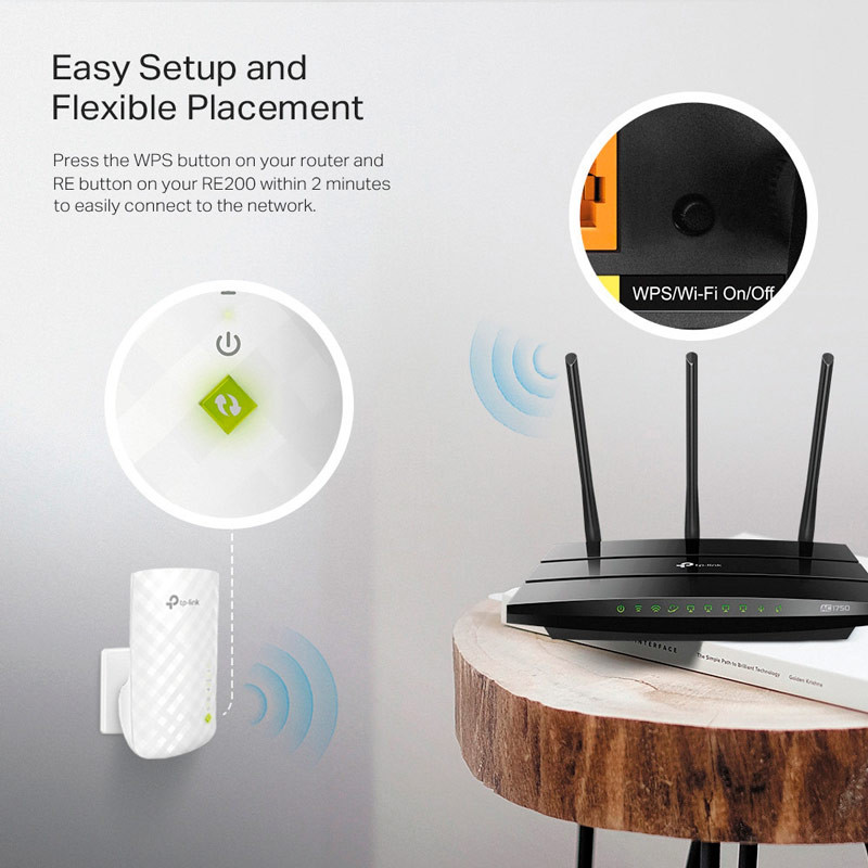توسعه دهنده شبکه بی سیم TP-Link RE200 AC750 - 4
